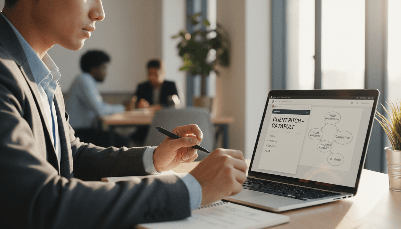 Customized pitch strategy and recommended language